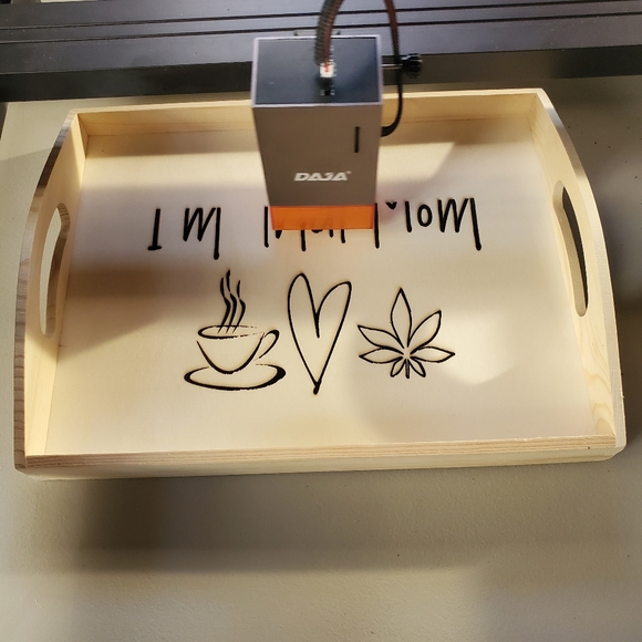 Cannabis Serving tray and coaster set - Picture 2 of 2